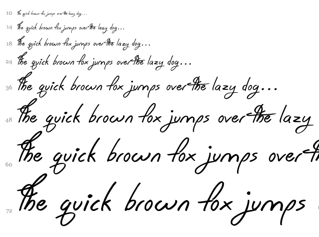 Wishing Well font waterfall